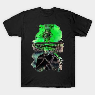 Men Black Print T-shirt Super Large TShirt Midnight-robber No-Cut Transfer Paper Print Cotton Tshirt