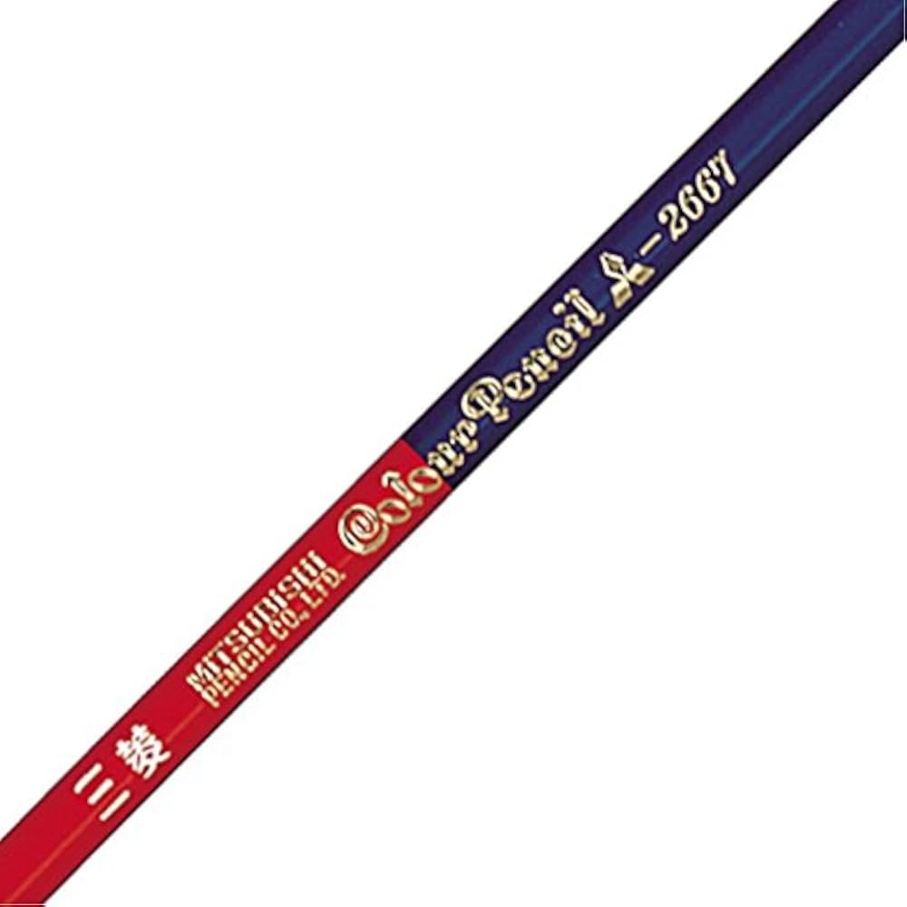 Mitsubishi K2667 Pencil, Vermilion, 2 Colors