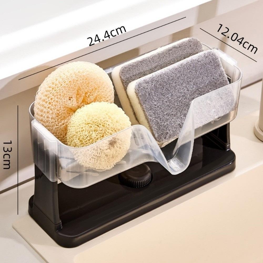 

Suction Cup Kitchen Sink Storage Rack Space Saving Detachable Dishcloth Organizer Quick Dry Non-Slip Sponge Drain Holder
