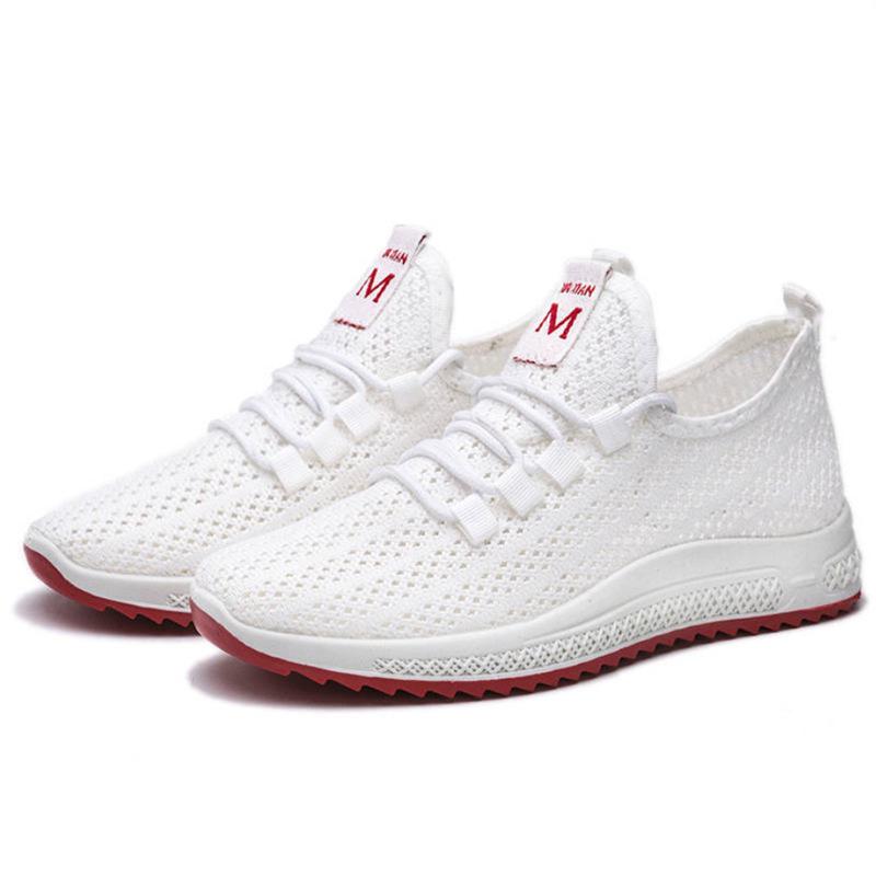 2023 Women's Breathable Mesh Running Shoes - Lightweight White Sneakers for Summer