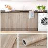 55cm Vinyl Waterproof Wood Grain 3D Stickers for Wardrobe Cupboard Table Closet Furniture PVC Self Adhesive Wallpaper Home Decor