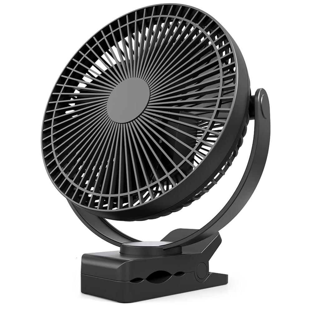 Handheld Fan Rechargeable,Rechargeable Clip Fan 8 Inch Mini Quiet Desk Fan Handheld