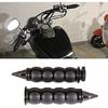 Pair Of 1" Dual Black Motorcycle Bar End Hand Grips Handlebar For Cruisers Harley Yamaha Suzuki