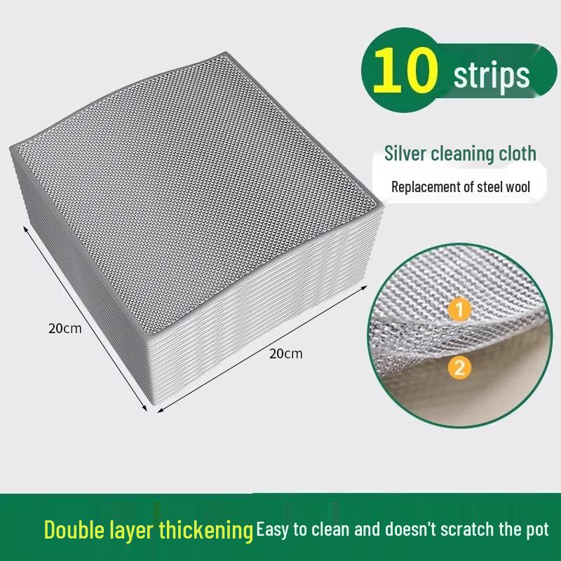 Thickened Non-Stick Steel Wire Dishcloth - Oil-Resistant Kitchen Cleaning Cloth