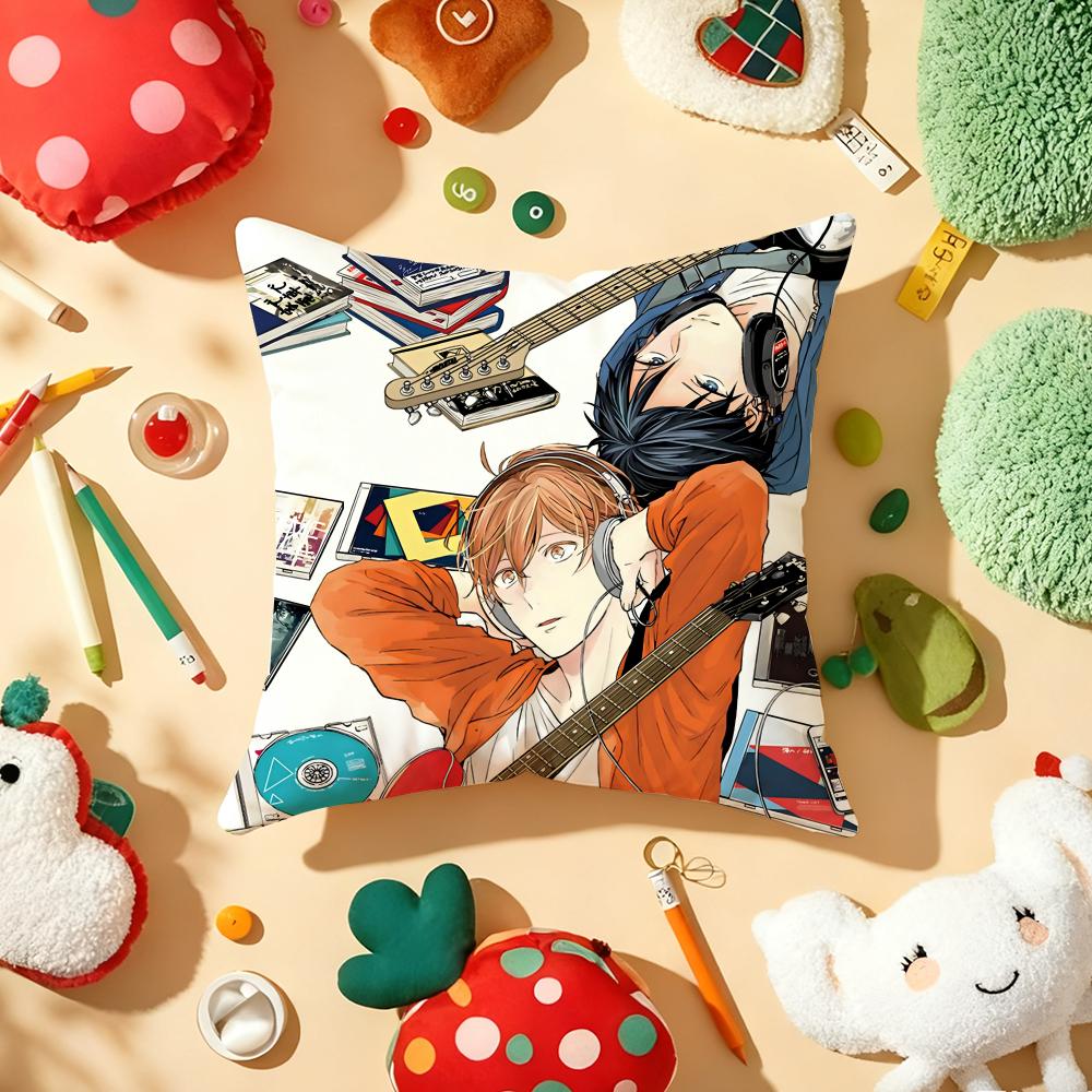 GGiven Yaoi Anime Cushion Cover Plush Fabric Soft DoubleSided Printed Sofa Warm Winter Home Gift Pillow Cover