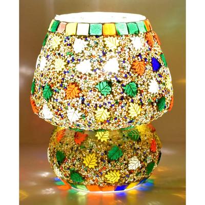 Mushroom Shaped Mosaic Glass Lamp for Home/Office/Festival Decoration (Bulb Not Included) (17cm)