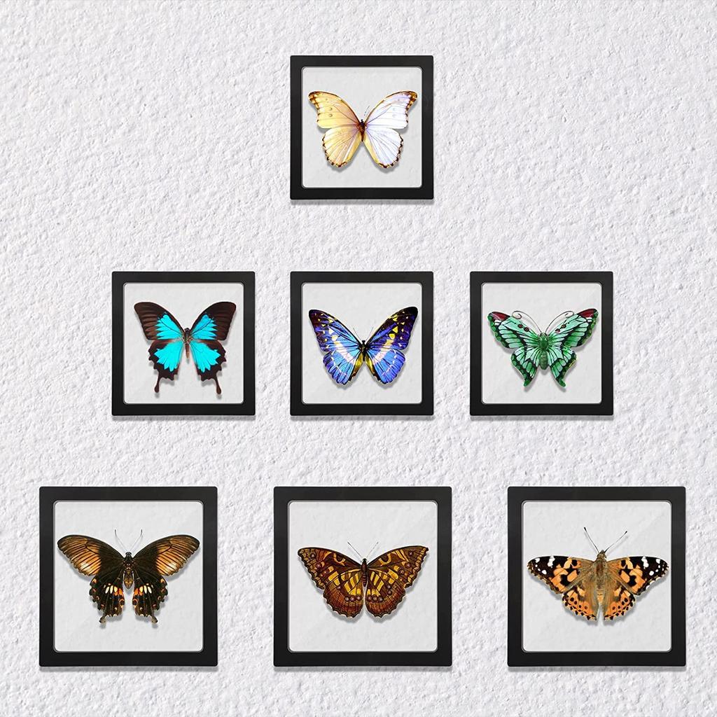 10 Pack 3D Floating Frame Display Stand, Transparent PE Floating Display Case, Jewelry Storage Box Suspension Frame