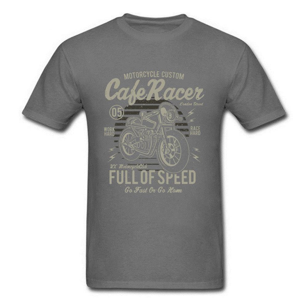 Cafe Racer Voller Geschwindigkeit Vintage Motorrad T-Shirt Retro Motorrad Rennfahrer Auto Spiel Neue T-Shirts Fahrer Biker Cooles T-Shirt Übergröße