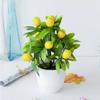 For MINI Lemon Artificial Plant In Pot for Desk Decoration Yellow Fake Fruit Potted Plant for Office Home 18cm Realistic Look