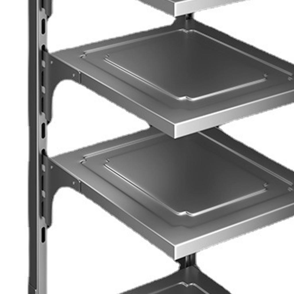 Küchenregale 4 Ebenen Verstellbar Kohlenstoffstahl Unterschrank-Organizer Schrankregal für Vorratskammer Badezimmer