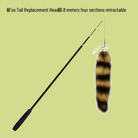 Retractable Cat Teaser Wand: 1.8m Interactive Fishing Pole with Bite-Resistant Feather & Bell Toy