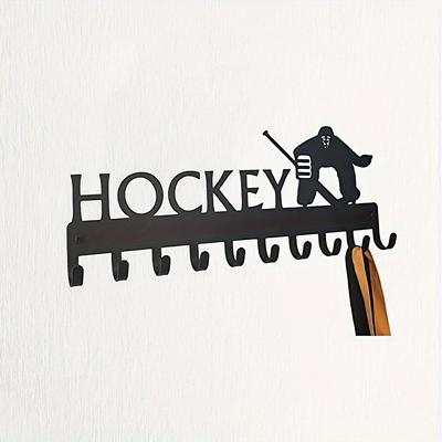 1 Stück Eishockey Torwart Medaillenhalter Rack Wandmontierter Haken Aufhänger Kunstwerk Form Über-Tür-Haken, Handtuchhalter für Badezimmer