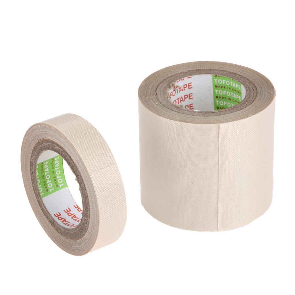 10m Long 0.13mm Thick PTFE High Temperature Heat-Resistant Adhesive Tape 13/19/25/50mm Wide Fiberglass Vacuum Sealing Tape