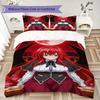 High School DxD Pattern Bedding Uilt Set Uilt Cover Pillowcase Home Decoration Birthday Gift (1 * Duvet Cover + 2 * Pillowcase  Without Core)