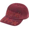 Supreme Leather Applique 6-Panel Red