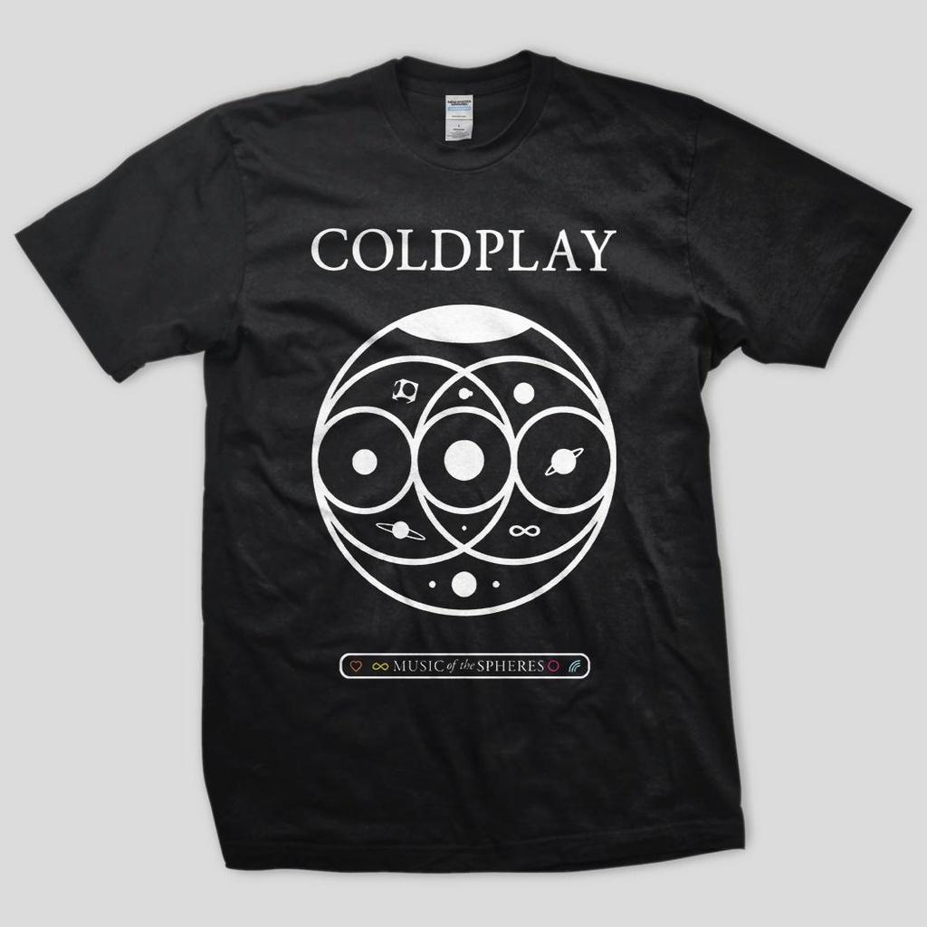 Coldplay Music of The Spheres World Tour 2025 T-Shirts aus Baumwolle, schweres, mentales Mode-T-Shirt mit Grafik, kurzärmelig, Unisex-Tops
