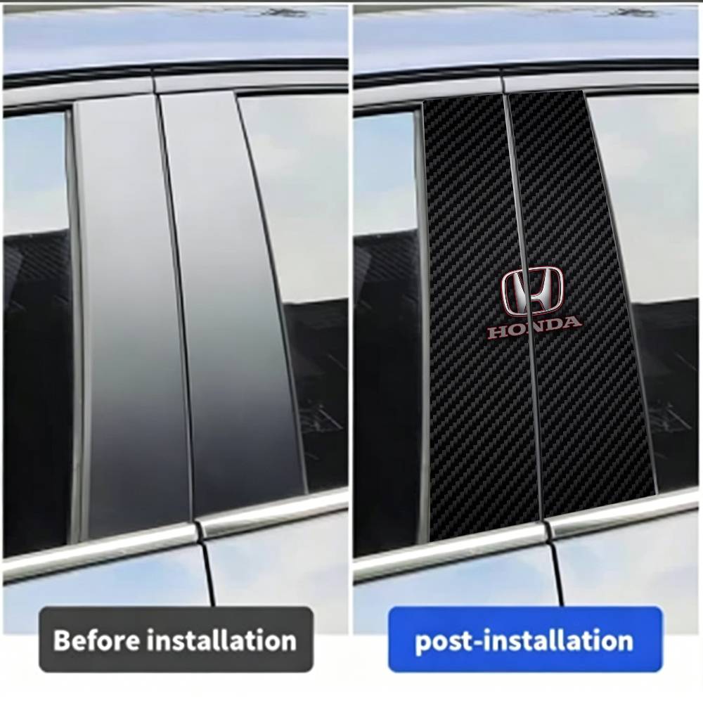 vdbn2 FOR HONDA Car Sticker Auto B-pillar Center Column Decor Cover Scratches Waterproof Sunscreen Vinyl Decals Accessories