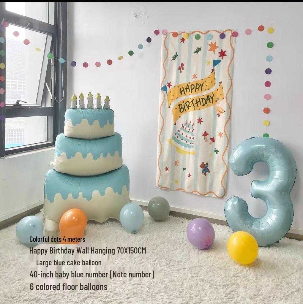 Retro Cartoon Birthday Backdrop for Kids' Party - First Birthday Decor
