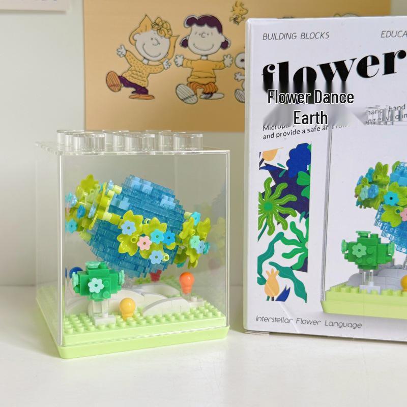Secret Garden Flower Building Blocks: Rose & Carnation Potted Plant Toy - Perfect for Children's Play and Teacher's Day Gifts