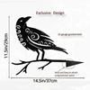 Corvo di Odino Muninn Uccello di Metallo Arte da Giardino - Decorazione da Giardino per Esterno, Cartelli da Giardino e Arte in Metallo per un Elegante Arredamento Esterno