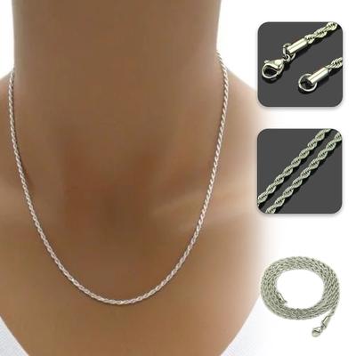 European And American Fashionable Titanium Steel Dough Twists Necklace Hip Hop Men And Women Lovers Twisted Chain Necklace