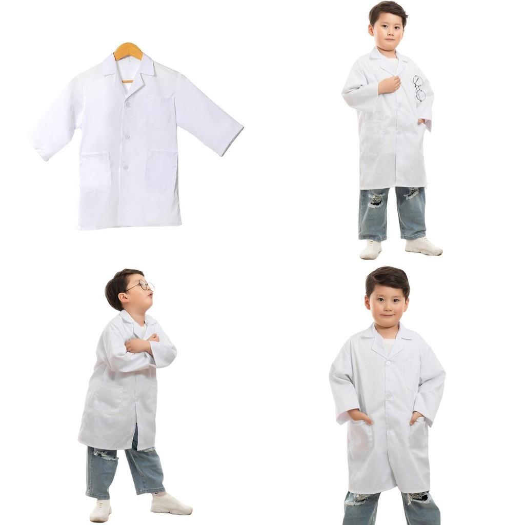 Kids Doctor Coat White Lab Coat For Roleplay Science Experiments
