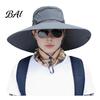 Windproof Hat for Riding Sun Men And Women, Breathable Wide Brim Fishing Outdoor Work Hat, UV Protection Cap Camping Hiking Gardening