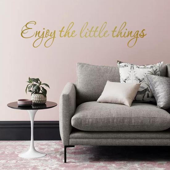 Removable Wall Sticker Decorative DIY Non-fading Enjoy The Little Thing Quotes Wall Decal Home Decor