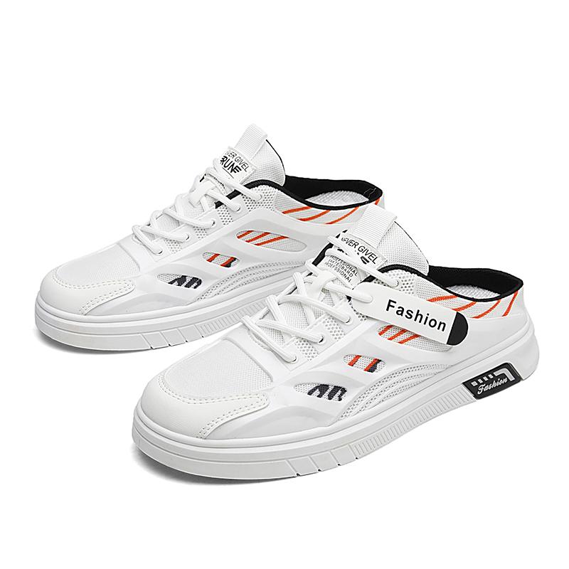 New Men's Comfortable Sneakers Casual Shoes Breathable Trend Comfortable Summer Breathable Slip-on Half Slippers Sneakers