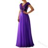 2025 Sleeveless V-Neck Sequin Chiffon Evening Dress for Women