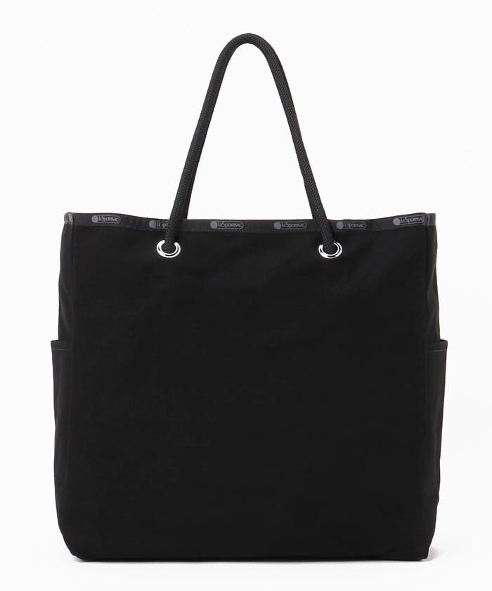 Official Tote Bag CANVAS EASY Jet Black Canvas Script [LeSportsac] TOTE/1417 Women's
