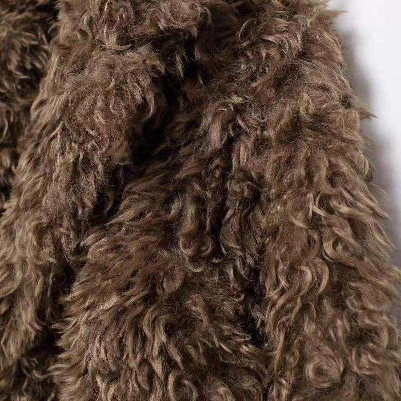 Womens Winter Faux Fur Short Coat With Collar Elegant Chic Style 2025 Collection