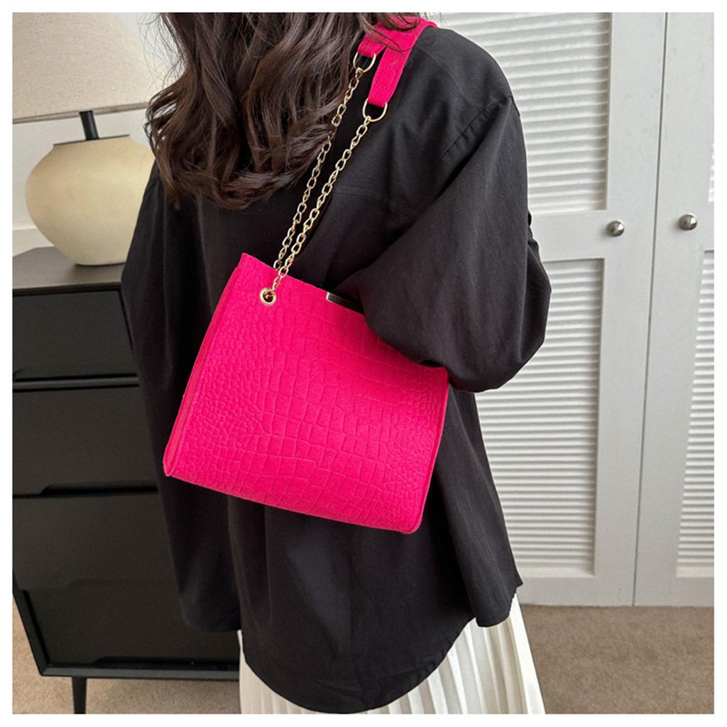 Casual Women Shoulder Bags Felt Clutch Handbags Portable Tote Bags