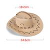 Brown Red Felt Cowboy Hat Western Cowgirl Cap Fancy Dress Costume Child Outfit for Party Role for Play Cosplay Holiday