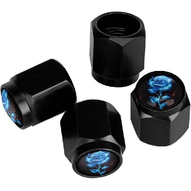

Giraffe Flowers Tire Valve Stem Caps, Aluminum Black Stem Tire Valve Caps Universal Stem Covers for Cars, SUVs, Trucks, Bikes, Motorcycles, Bicycles Multicolor1