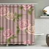 Vintage Pink Floral Shower Curtain Beautiful Bath Decor For Home Decoration Waterproof Fabric Perfect Gift Idea