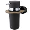 Bergen Liquid Soap Dispenser, Black/Wood