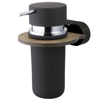 Bergen Liquid Soap Dispenser, Black/Wood