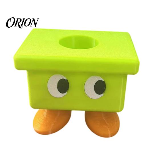 Moisture-proof Bathroom Accessory 3D Printed Cartoon Stool Toothbrush Holder, Waterproof Moisture-Proof Cute Stable Non-tip Base Compact Storage