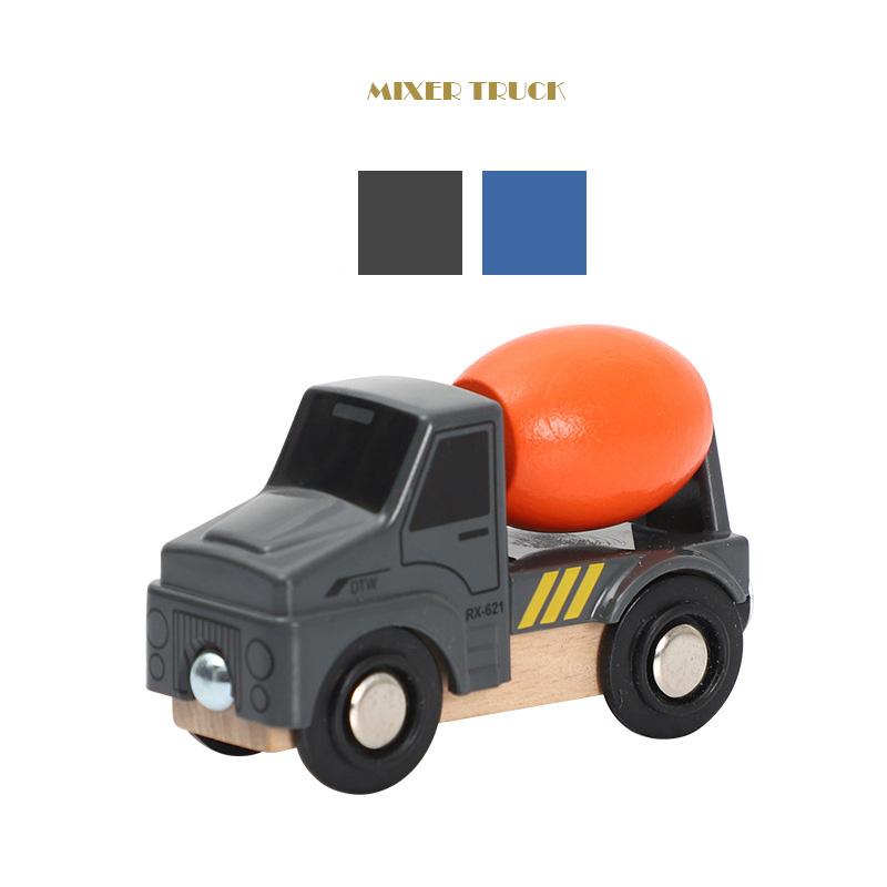1PC Wooden Magnetic Train Car Locomotive Toy Wood Railway Car Truck Accessories Fit Biro Wooden Tracks Toys for Children Gifts