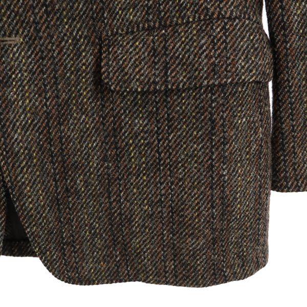 Harris Tweed 70-talls vintage skreddersydd jakke Brun Dame Brukt