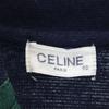 Celine Made In Japan Wool Blend Knit Jacket 35.4" Navy X Green Baby Kid's Used