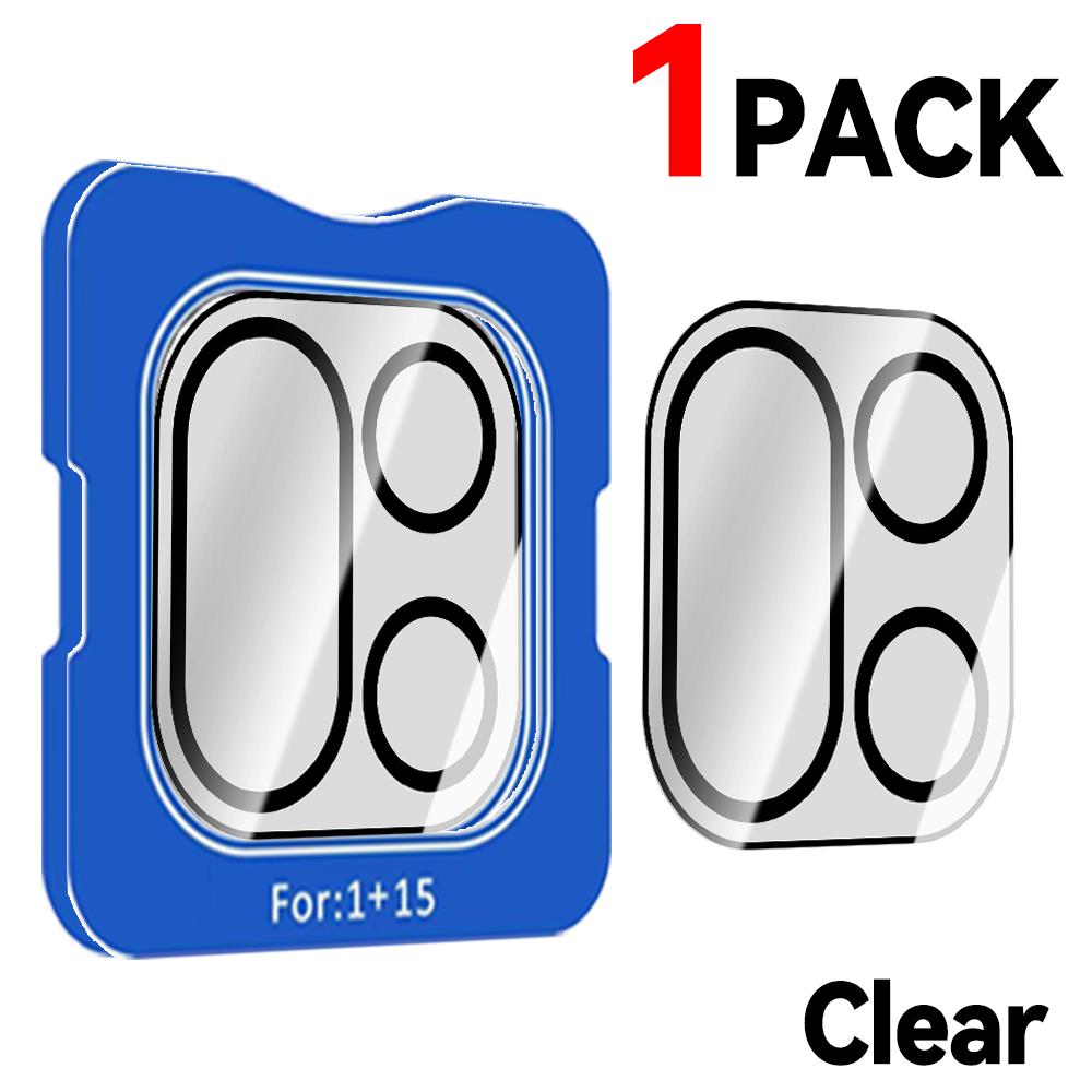 1-3PACK Tempered Glass for OnePlus 15 HD Clear Black Glass Lens Protector Easy Install for One Plus 15 Mobile Phone Camera Film 4
