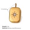Sun Moon Stainless Steel Gold Plated Pendant Jewelry Versatile Pendant Necklace Women