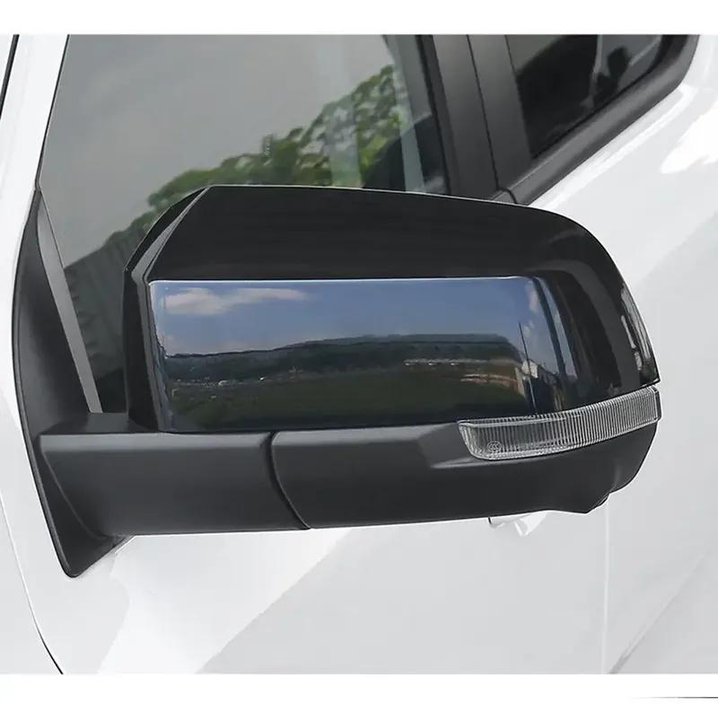 For Ford Ranger  2024 ABS Plastic Car Rearview Side Mirror Cover Wing Cap Exterior Door Trim Adhesive Sticker Parts