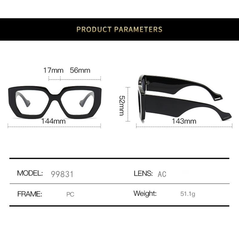 Latest Clear Thick Frame Eyewear Anti Blue Ray Blocking Eyeglasses Square Optical Lens Eyeglasses Unisex Design Gafas Lectura  Gafas De Sol