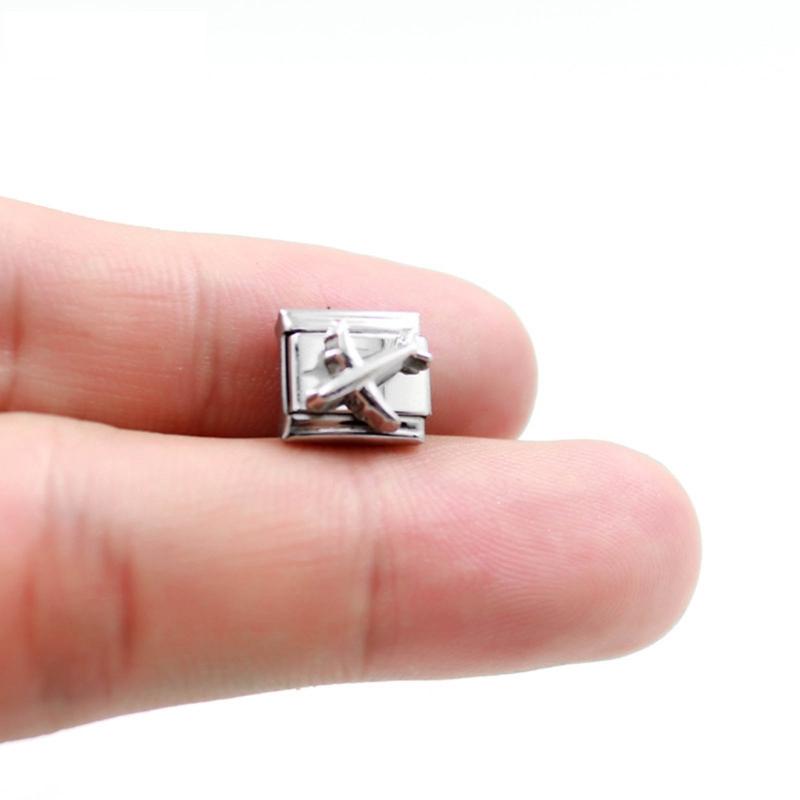 10 Stück Modulare Schmuckteile Quadratische Perlen Armband Schmuck DIY Herstellungsteile Vintage Charms Verbindungsstücke Einzigartige Accessoires