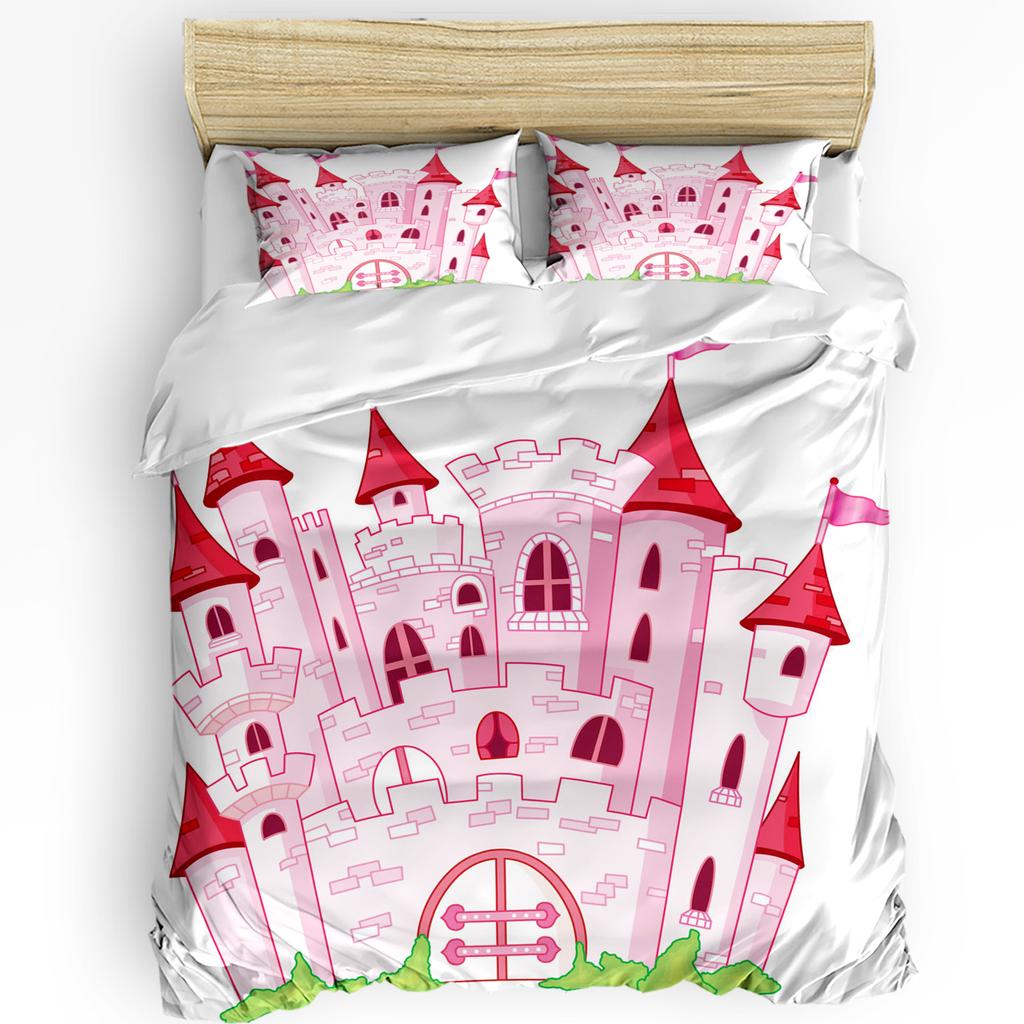 3Pcs Bedding Collection Tulips Red Flower Home Textile Duvet Cover Pillow Case Boy Kid Teen Girl Bedding Covers Collection