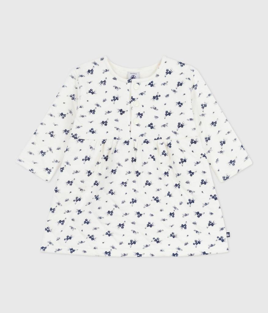 Petit Bateau Dress 36 95cm A0E6C, Off-White/Blue, Months,