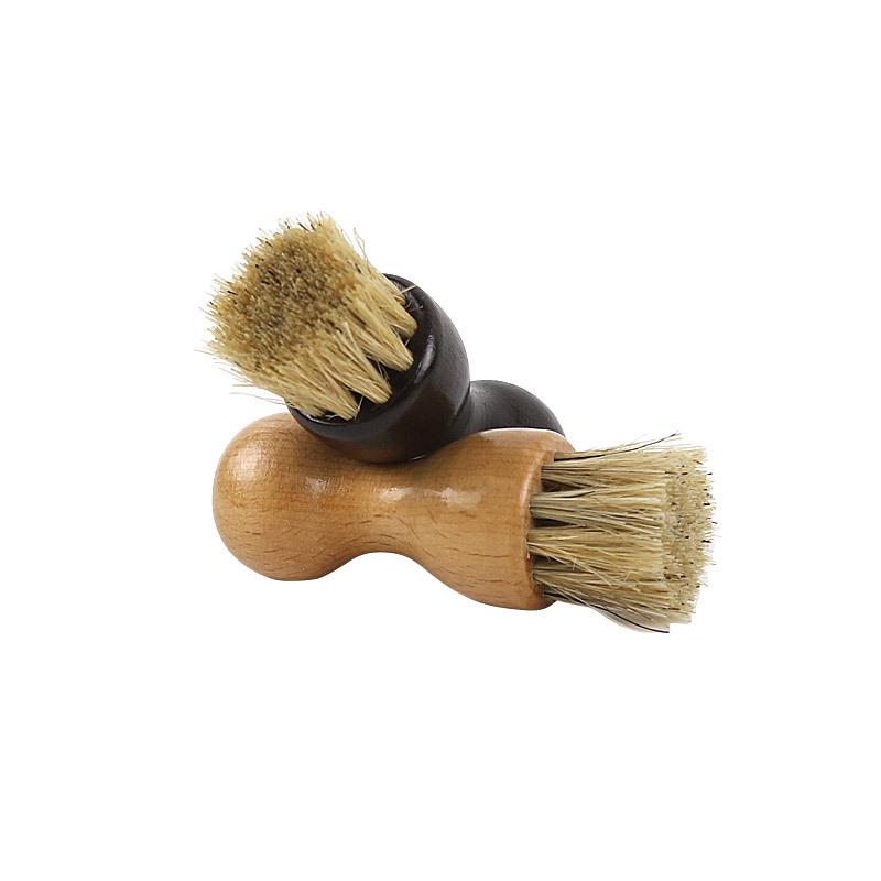Beech Gourd-shaped Pig Hair Brush for Shoes Clothes Two-Option Oil Polish Ash Removal Multi-Purpose Bulk